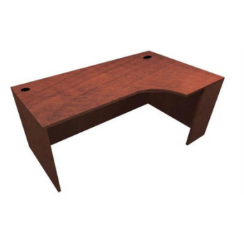 cherry brown desk with right extension